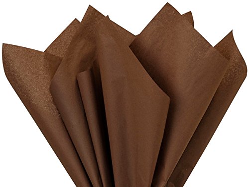 Gift Wrap Color Tissue Paper - Premium Quality Paper Made in USA 15 X 20 Inches - 100 Sheets per Pack (Chocolate)