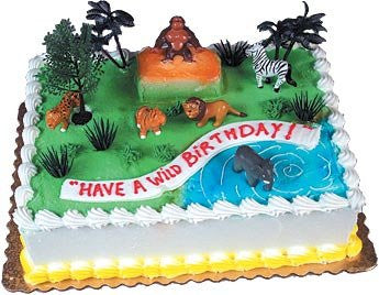 A1 Bakery Supplies Cake Decorating Kit — Wild Rain Forest Cupcake & Cake Topper Set for Birthdays, Baby Showers & Themed Parties — Reusable Food-Safe Plastic Figurines, Made in USA