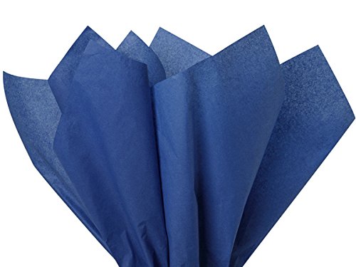 High Quality Gift Wrap Color Tissue Paper - Premium Quality Paper Made in USA 15 Inch x 20 Inch - 100 Sheets per Pack (Dark Blue)