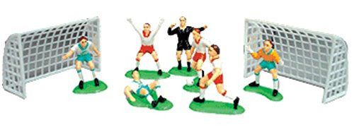 Soccer Team with 7 Players and 2 Goal Posts Cake Decoration Kit Cake Decorating Kit CupCake Decorating Kit