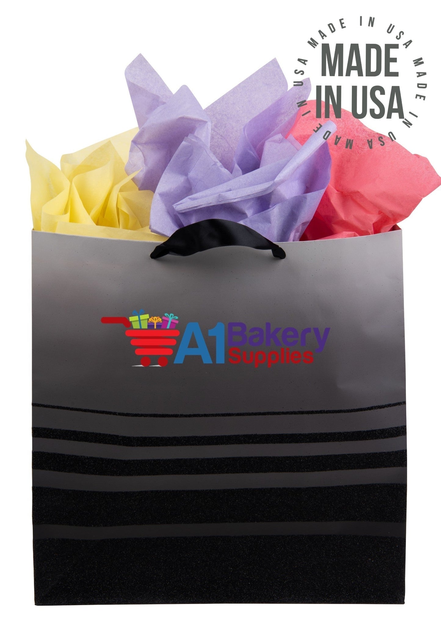 Black Tissue Paper Squares, Bulk 480 Sheets, Premium Gift Wrap and Art Supplies for Birthdays, Holidays, or Presents by A1BakerySupplies, Large 20 Inch x 26 Inch