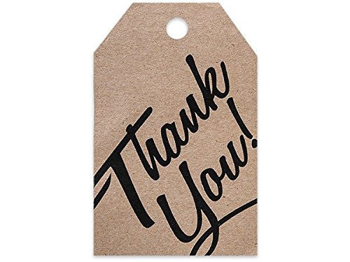 Gift Wrap Gift Package Tags Price Tags (Brown Thank You)