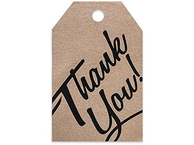 Gift Wrap Gift Package Tags Price Tags (Brown Thank You)