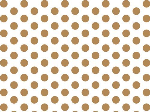Gold and White Polka Dots Tissue Paper 20 Inch X 30 Inch - 24 X-LargeSheets