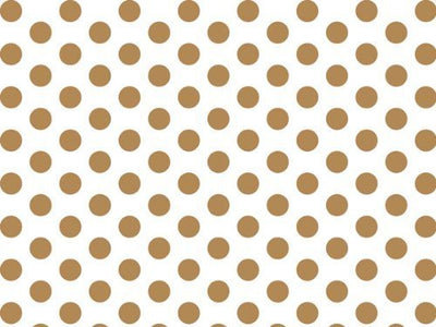 Gold and White Polka Dots Tissue Paper 20 Inch X 30 Inch - 24 X-LargeSheets