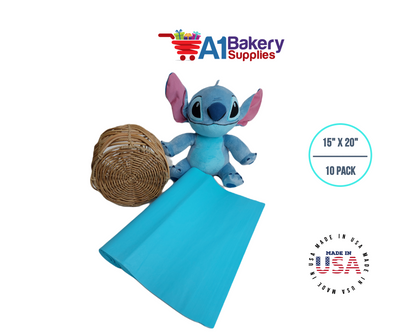 Oxford Blue Tissue Paper Squares, Bulk 10 Sheets, Premium Gift Wrap and Art Supplies for Birthdays, Holidays, or Presents by A1BakerySupplies, Small 15 Inch x 20 Inch