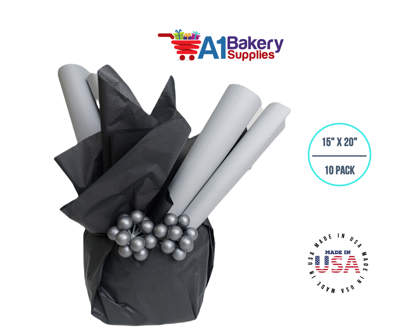 Morning Mist Color Tissue Paper 15 Inch x 20 Inch - 10 Sheets