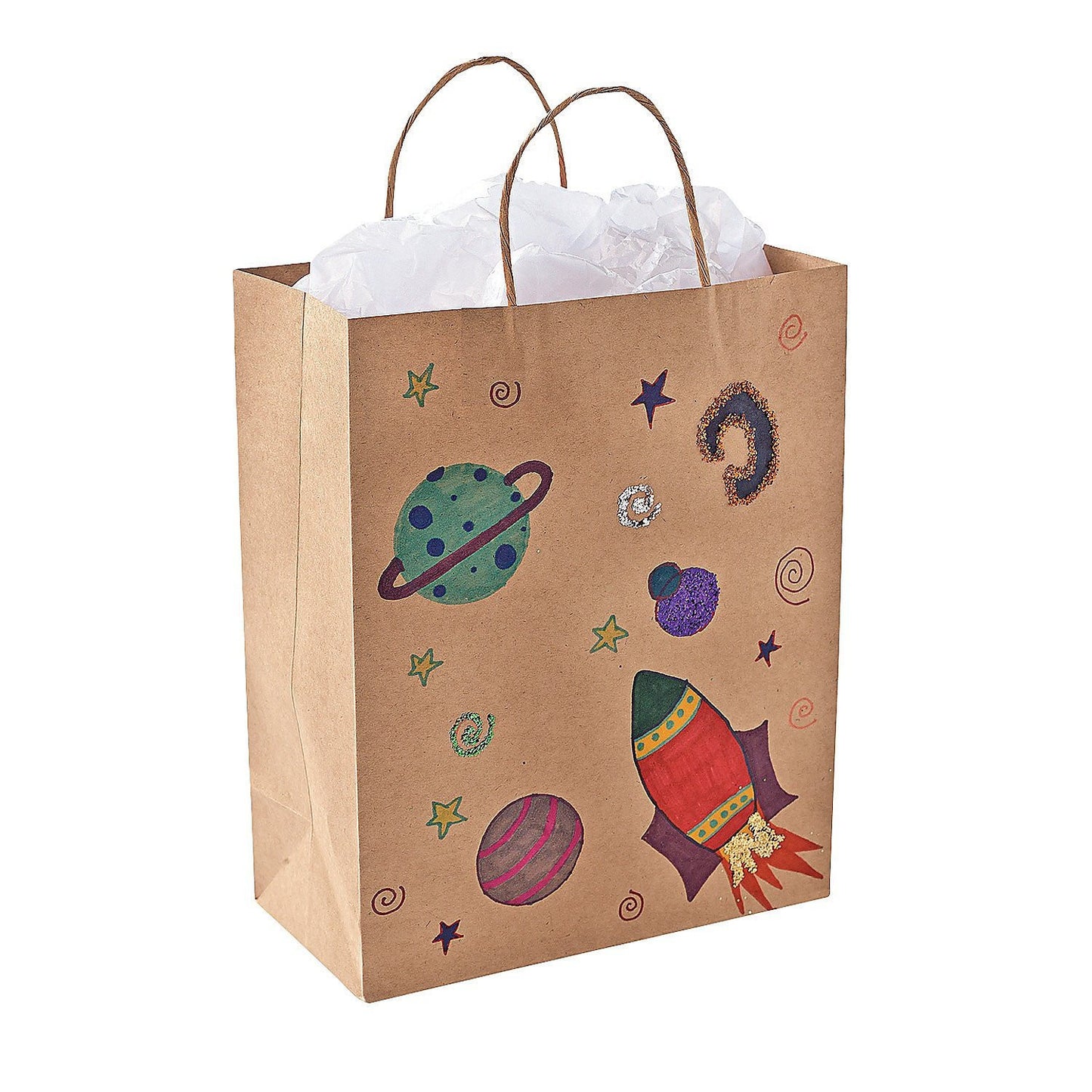 Craft Gift Bags ~ Brown Paper 1 dozen - 10" x 5" x 13"