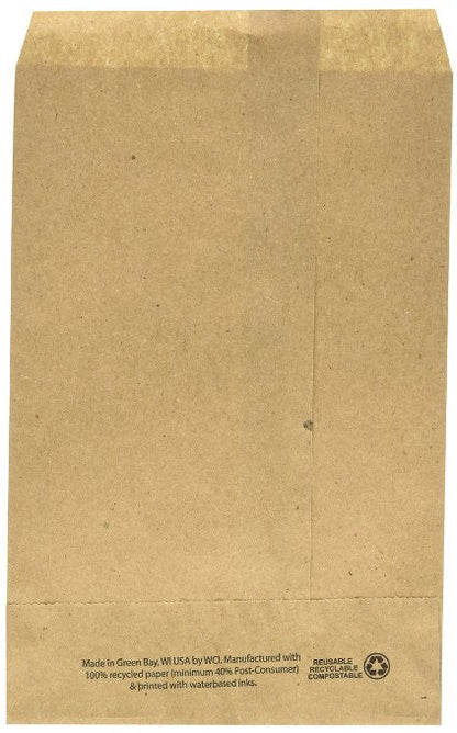 Kraft Flat Merchandise Bags, Medium, 200 Pack - 7-1/2"x10-1/2"