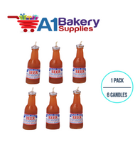 A1BakerySupplies Beer Bottle Novelty Candles 1 pack for Birthday Cake Decorations and Anniversary