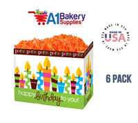 Birthday Party Basket Box, Theme Gift Box, Small 6.75 (Length) x 4 (Width) x 5 (Height), 6 Pack
