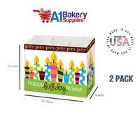 Birthday Party Basket Box, Theme Gift Box, Large 10.25 (Length) x 6 (Width) x 7.5 (Height), 2 Pack