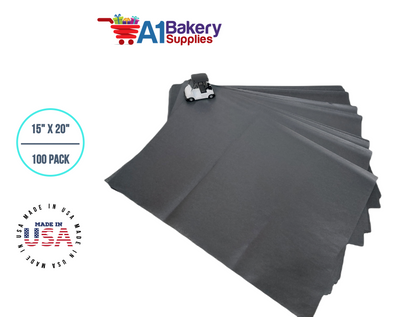 Black Tissue Paper 15 Inch x 20 Inch - 100 Sheets