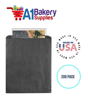 Black Flat Merchandise Bags, 10 x 13" - 200 Pack