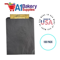 Black Flat Merchandise Bags, Small, 100 Pack - 12"x15"