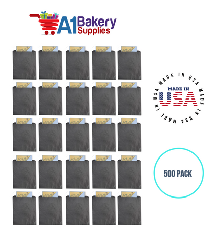 Black Flat Merchandise Bags, Medium, 500 Pack - 8.5"x11"