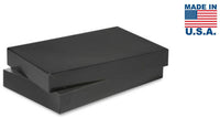 Black Color Apparel Box for Men Shirts Gift Wrap Packaging Boxes, 15 x 9 1/2 x 2" - 50 Pack, Large