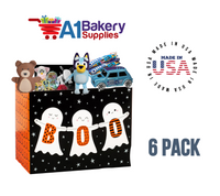 Boo Ghosts Basket Box, Theme Gift Box, Small 6.75 (Length) x 4 (Width) x 5 (Height), 6 Pack