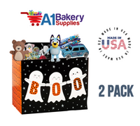 Boo Ghosts Basket Box, Theme Gift Box, Small 6.75 (Length) x 4 (Width) x 5 (Height), 2 Pack