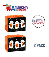 Boo Ghosts Basket Box, Theme Gift Box, Large 10.25 (Length) x 6 (Width) x 7.5 (Height), 2 Pack