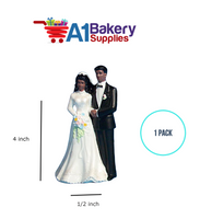 A1BakerySupplies Bride & Groom Figure - AA 1 pack Wedding Accessories for Birthday Cake Decorations and Marriages