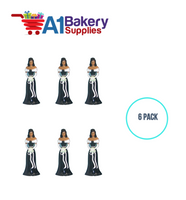 A1BakerySupplies Bridesmaid - Black - A.A. 6 pack Wedding Accessories for Birthday Cake Decorations and Marriages