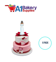 A1BakerySupplies Bridesmaid - Blue - A.A. 6 pack Wedding Accessories for Birthday Cake Decorations and Marriages