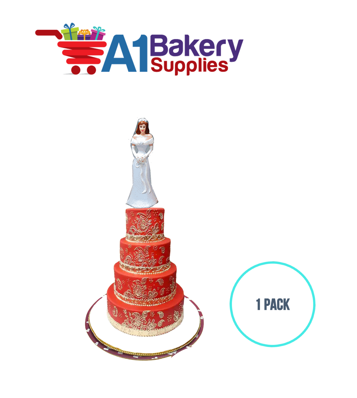 A1BakerySupplies Bridesmaid - Blue 1 pack Wedding Accessories for Birthday Cake Decorations and Marriages