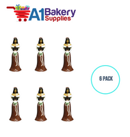 A1BakerySupplies Bridesmaid - Brown - A.A. 6 pack Wedding Accessories for Birthday Cake Decorations and Marriages
