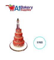 A1BakerySupplies Bridesmaid - Burgundy - A.A. 6 pack Wedding Accessories for Birthday Cake Decorations and Marriages