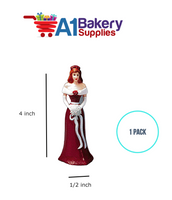 A1BakerySupplies Bridesmaid - Burgundy 1 pack Wedding Accessories for Birthday Cake Decorations and Marriages