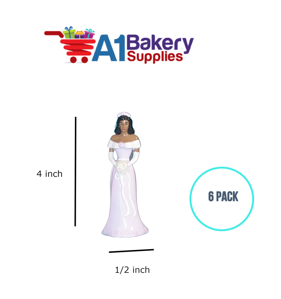 A1BakerySupplies Bridesmaid - Lavender - A.A. 6 pack Wedding Accessories for Birthday Cake Decorations and Marriages