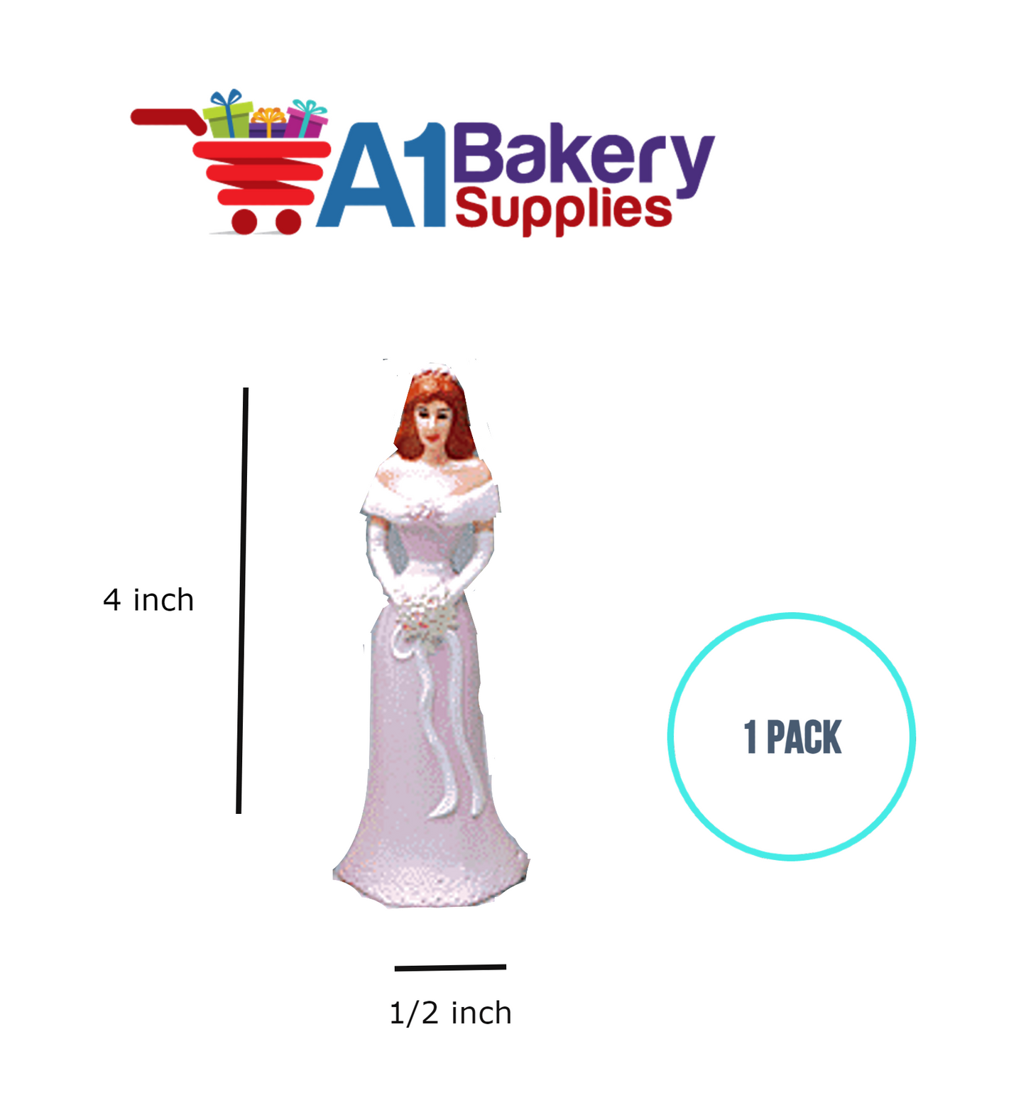 A1BakerySupplies Bridesmaid - Lavender 1 pack Wedding Accessories for Birthday Cake Decorations and Marriages