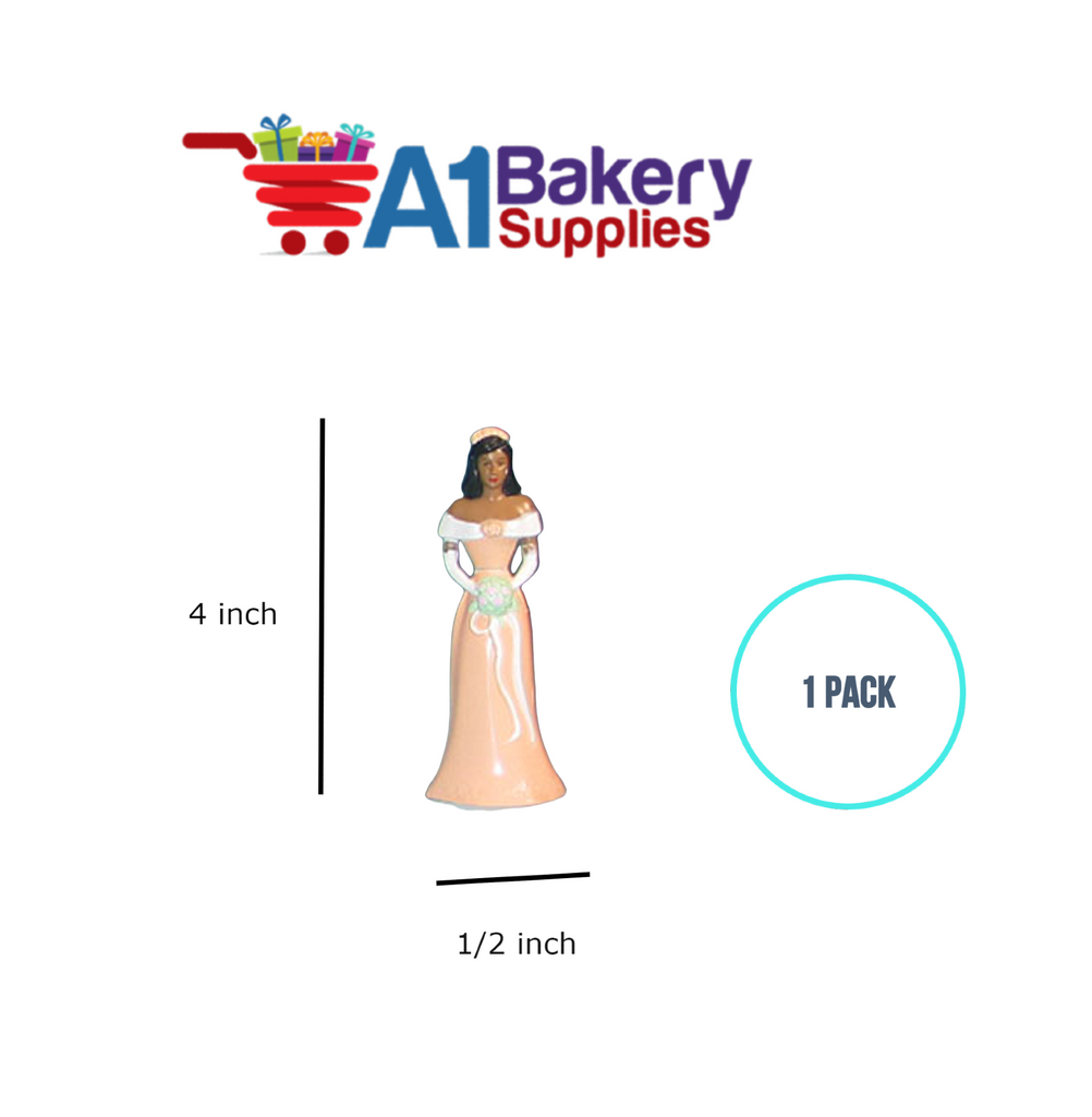 A1BakerySupplies Bridesmaid - Peach - A.A. 1 pack Wedding Accessories for Birthday Cake Decorations and Marriages