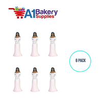 A1BakerySupplies Bridesmaid - Pink - A.A. 6 pack Wedding Accessories for Birthday Cake Decorations and Marriages