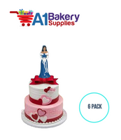 A1BakerySupplies Bridesmaid - Royal Blue - A.A. 6 pack Wedding Accessories for Birthday Cake Decorations and Marriages