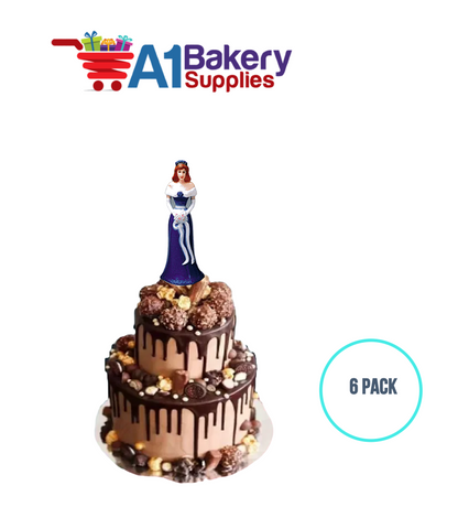 A1BakerySupplies Bridesmaid - Royal Blue 6 pack Wedding Accessories for Birthday Cake Decorations and Marriages