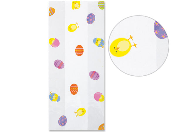 Easter Chicks Printed Cellophane Bags 4 In X 2 In X 9 In