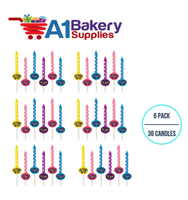 A1BakerySupplies Cake deco Candle Sets - Butterflies 6 pack for Birthday Cake Decorations and Anniversary
