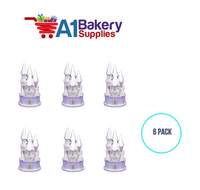 A1BakerySupplies Castle #8 Lighted! - White 6 pack Wedding Accessories for Birthday Cake Decorations and Marriages