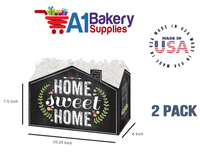 Chalkboard Home Sweet Home Basket Box, Theme Gift Box, Large 10.25 (Length) x 6 (Width) x 7.5 (Height), 2 Pack