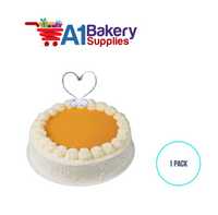 A1BakerySupplies Clear Swan Heart 1 pack Wedding Accessories for Birthday Cake Decorations and Marriages