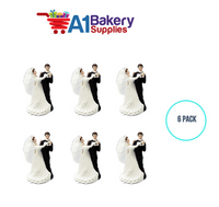 A1BakerySupplies Dancing On Air Couple - 5-3/4" 6 pack Wedding Accessories for Birthday Cake Decorations and Marriages