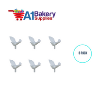 A1BakerySupplies Dove Picks 6 pack Wedding Accessories for Birthday Cake Decorations and Marriages