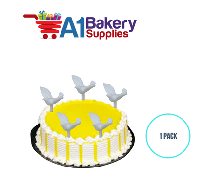 A1BakerySupplies Dove Picks 1 pack Wedding Accessories for Birthday Cake Decorations and Marriages