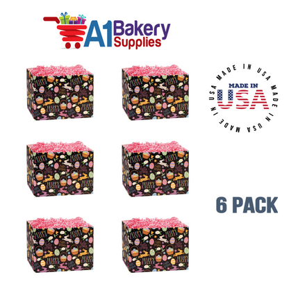 Easter Chalkboard Basket Box, Theme Gift Box, Large 10.25 (Length) x 6 (Width) x 7.5 (Height), 6 Pack
