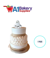 A1BakerySupplies Filigree Bell - White 1 pack Wedding Accessories for Birthday Cake Decorations and Marriages