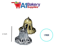 A1BakerySupplies Filigree Lace Bells - Silver 1 pack Wedding Accessories for Birthday Cake Decorations and Marriages