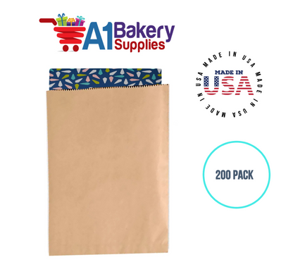 Kraft Flat Merchandise Bags, Medium, 200 Pack - 12"x15"