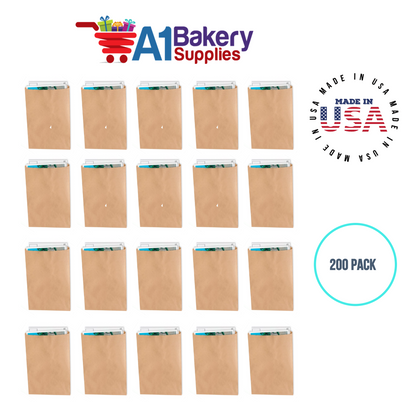 Kraft Flat Merchandise Bags, Medium, 200 Pack , - 5"x7-1/2"